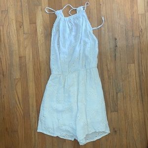 High neck romper